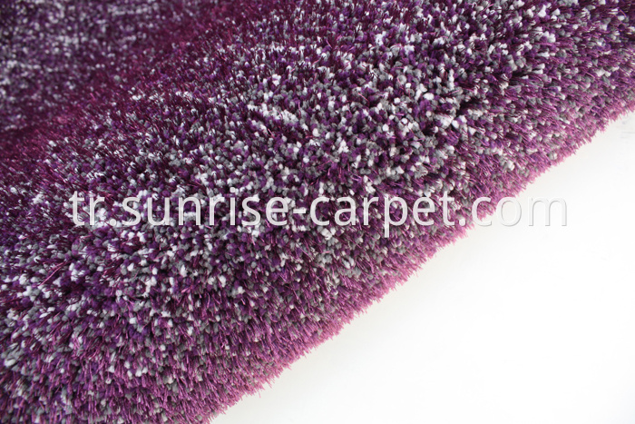Microfiber and 150D Shagy Home Rug Carpet purple & grey